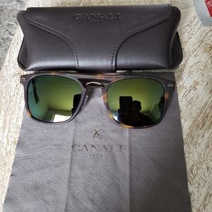 Canali Unisex Turtle Shell Sunglasses